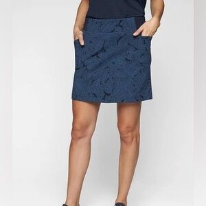 Athleta Blue Pull On Stretchy Skort Sz Medium Tall